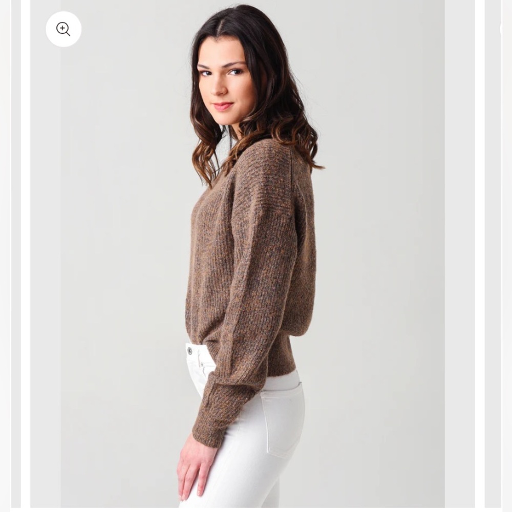 Heartloom Celine Sweater Medium Brown Crew Neck Size Medium - Picture 9 of 14